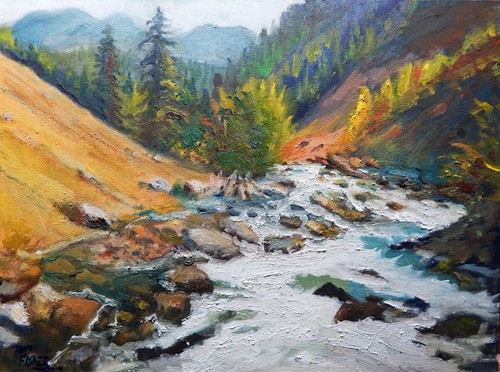 Mountain river water valley - mountain,